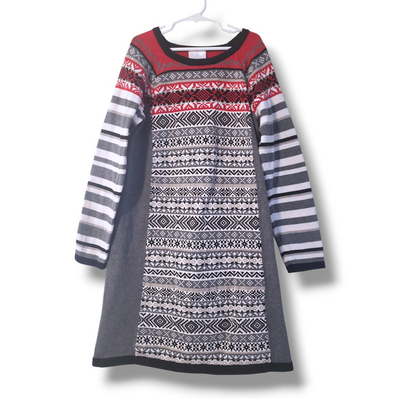 Hanna Andersson 140cm Girls 10 Fairisle Striped Sweater Dress - Picture 1 of 4